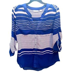 New York & Company Striped Blouse